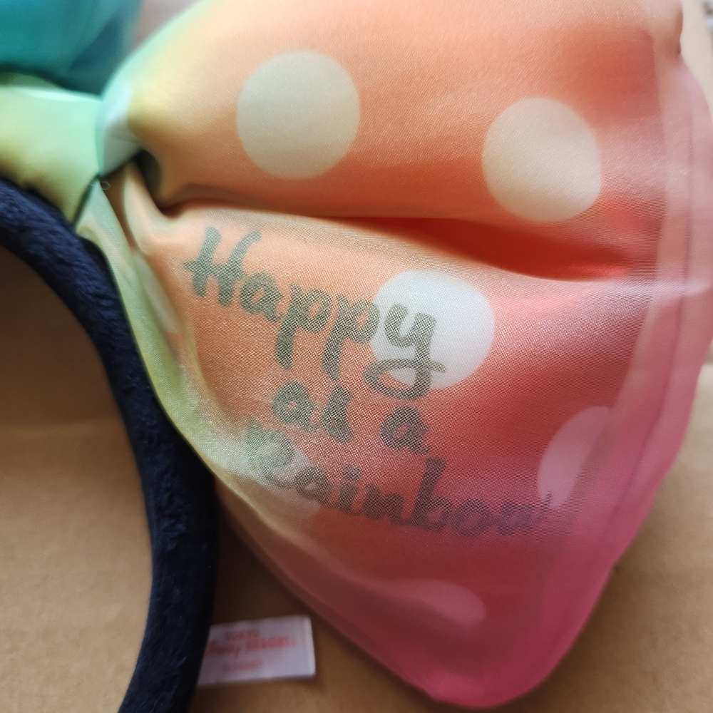 Tokyo Disneyland Rainbow Bow Minnie Mouse Headband Japan Disney Resort Kawaii - Picture 3 of 4